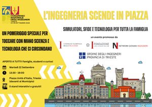 Vieni a scoprire l’ingegneria in Piazza Unità d’Italia – 22 settembre